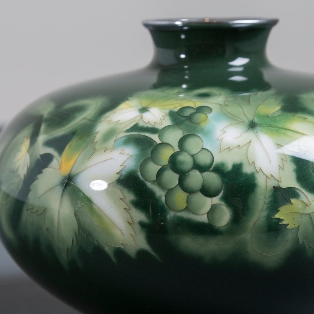 Japanese Cloisonné Enamel Vase by Ando, circa 1950 In Excellent Condition For Sale In London, GB