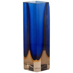 A Medium Blue Diamond Vase