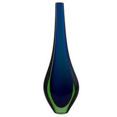 A Teardrop Shaped Murano Sommerso Glass Vase