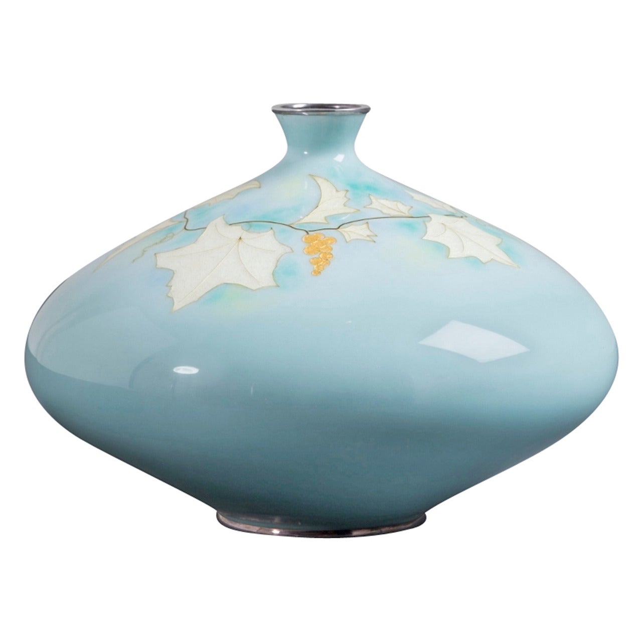 Japanese Cloisonné Enamel Vase by Tamura, circa 1950 For Sale