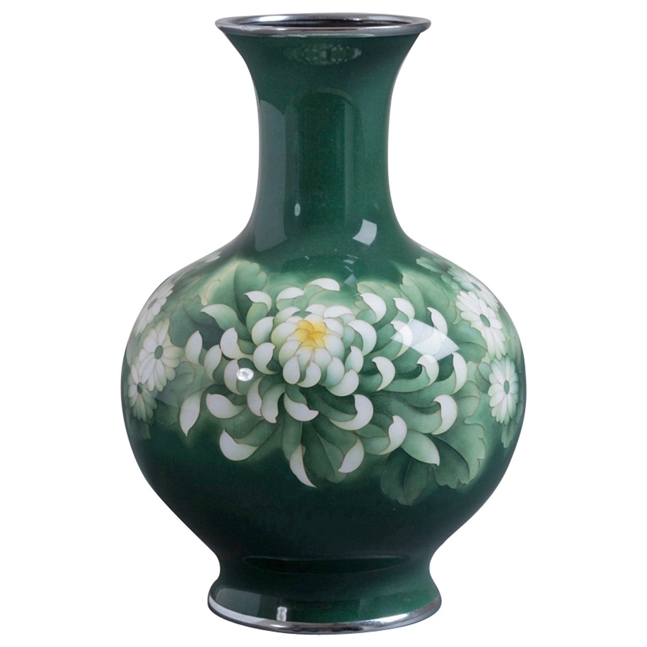 Japanese Cloisonné Enamel Vase Attributed to Inarba For Sale