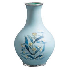 Japanese Cloisonné Enamel Vase by Tamura, circa 1960