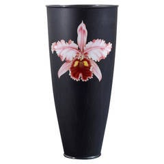 Japanese Black Ceramic Beaker by Ando, circa 1950-1960s 3