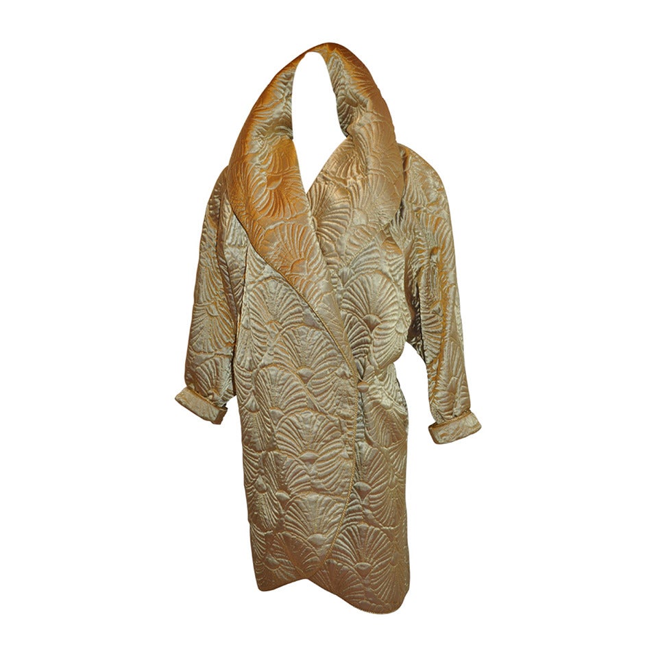 Joan Raines for Bergdorf Goodman Gold with Metallic Gold Cocoon Jacket ...