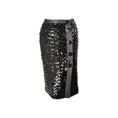 Yves Saint Laurent Sequin Skirt 12