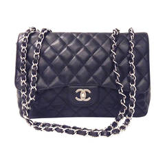 CHANEL Classic Caviar Jumbo Flap bag Silver Hardware $5500