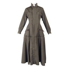 2007 Black Satin Panier Yohji Yamamoto Coat