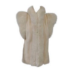 White Mink and Fox Vest