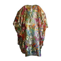 Wonderful Vintage Jay Morley for Fern Violette Metallic Caftan Dress