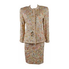 Oscar De La Renta 4 Piece Baroque Skirt Suit 4