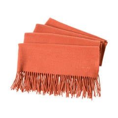 Hermes Rust Cashmere/Wool Plaid