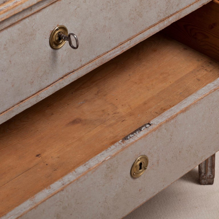 18th Century and Earlier A Small Gustavian Swedish Three Drawer Commode