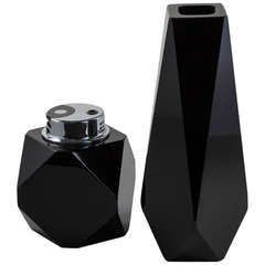 A Jet Black Mandruzzato Vase