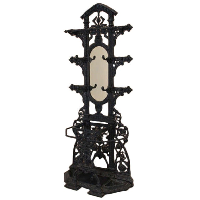 A 19th Century Cast Iron Hall Stand by Coalbrookdale For Sale at 1stdibs