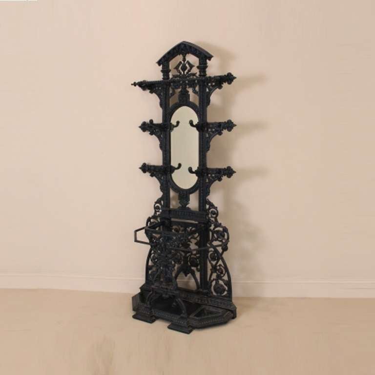 A 19th Century Cast Iron Hall Stand by Coalbrookdale Patinated by Talisman