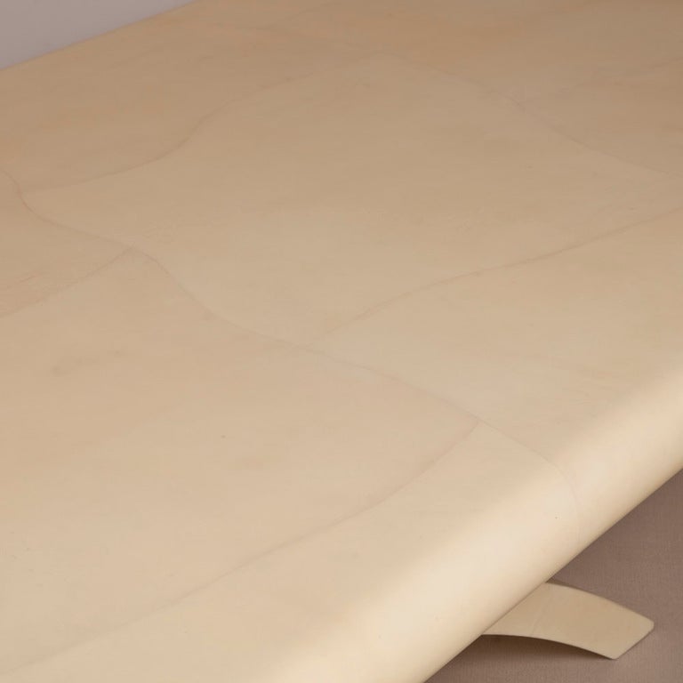 A Large Goatskin Lacquered Extendable Dining Table