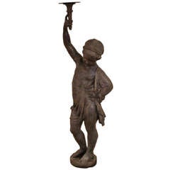 A Cast Iron Torchere by the Durenne Foundry Paris circa 1860