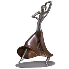 An Art Deco Bronze Dancer by Hagenauer stamped