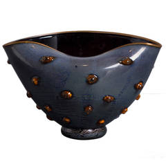 Unique Mattia Toso Designed Murano Glass Bowl, 2010