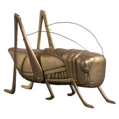 A Bronze Articulated Grasshopper Table Sculpture 1960s