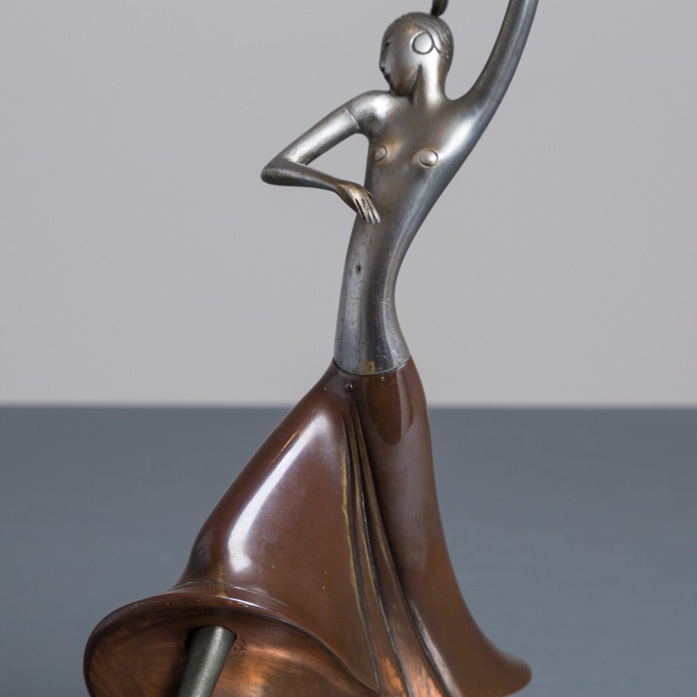 20th Century An Art Deco Bronze Dancer by Hagenauer stamped
