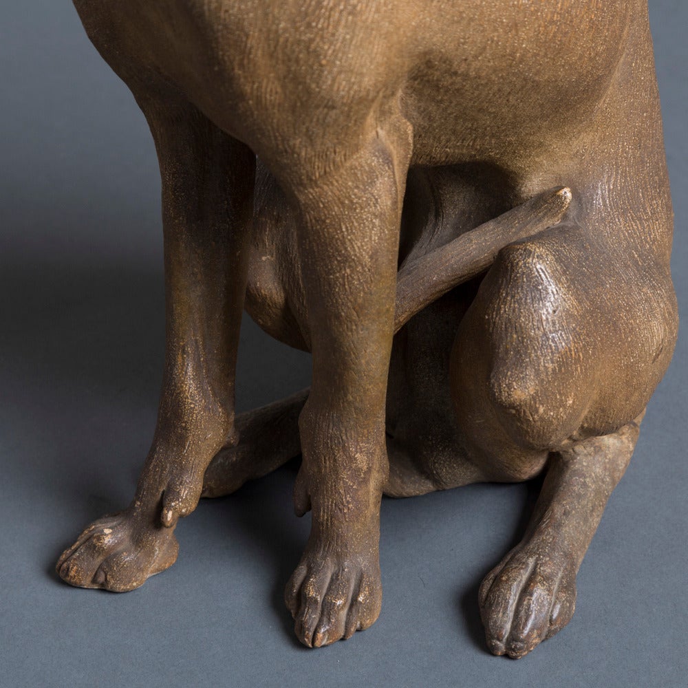 A 19th Century Austrian Cold Painted Terracotta Whippet 3