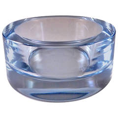 A Large Pale Blue Round Ashtray