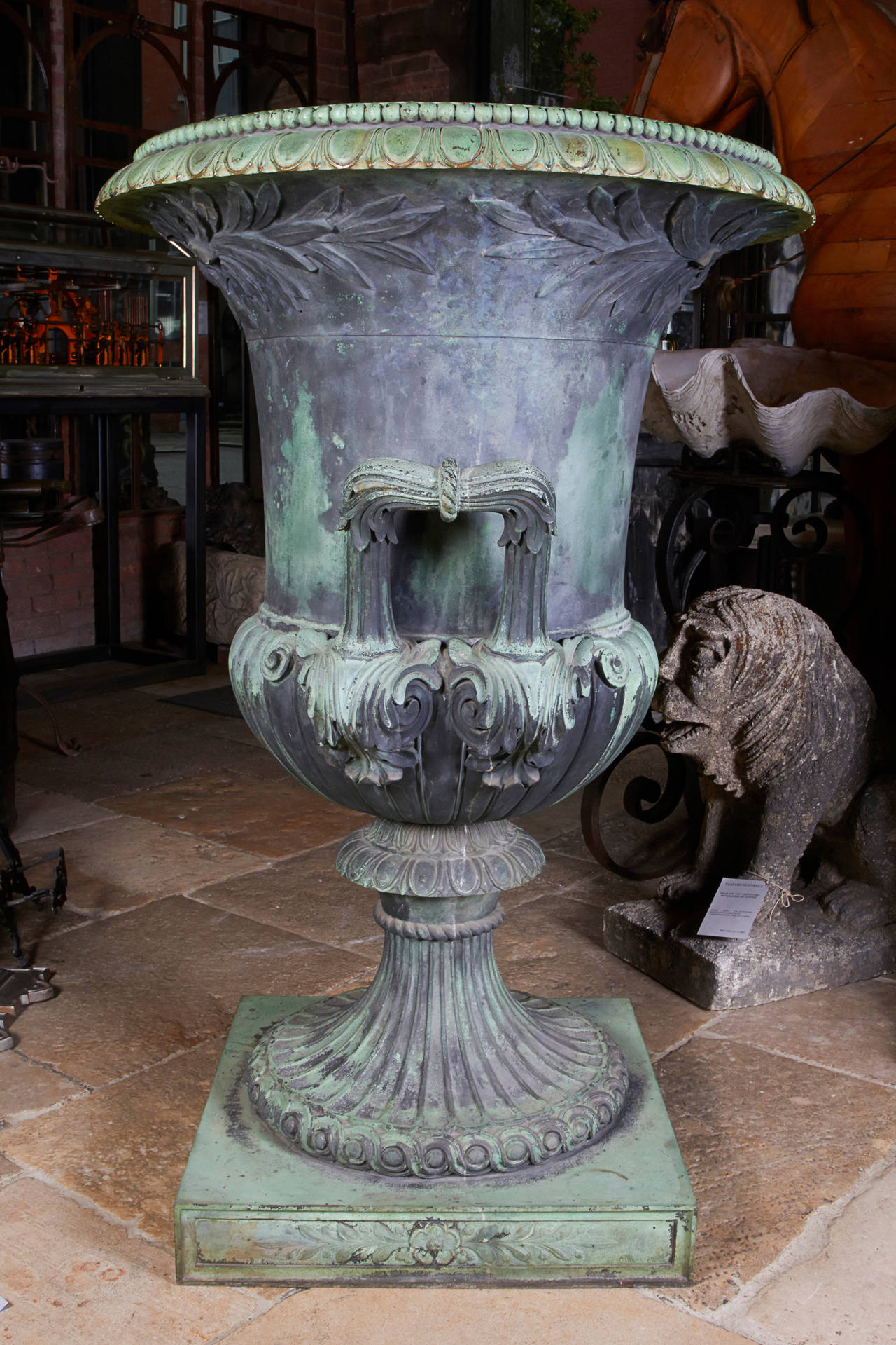 American Cast Bronze Urn For Sale