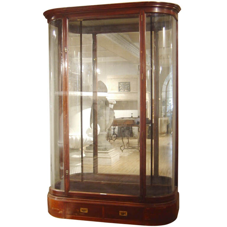Mahogany and Glass Display Case For Sale at 1stdibs
