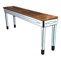 Enamel and Wood Kitchen Table