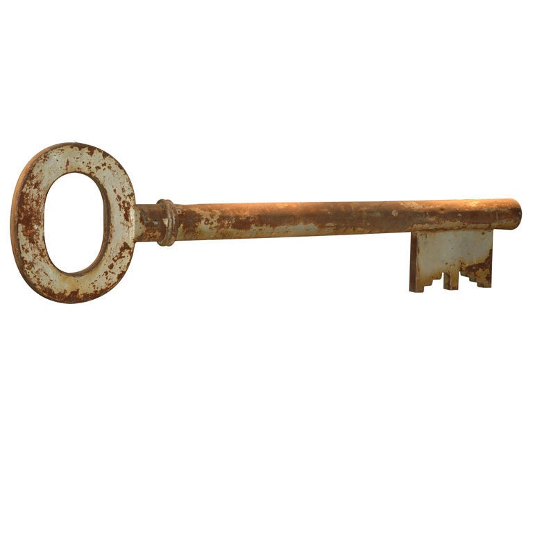 Immense American Metal Trade Sign of a Key For Sale