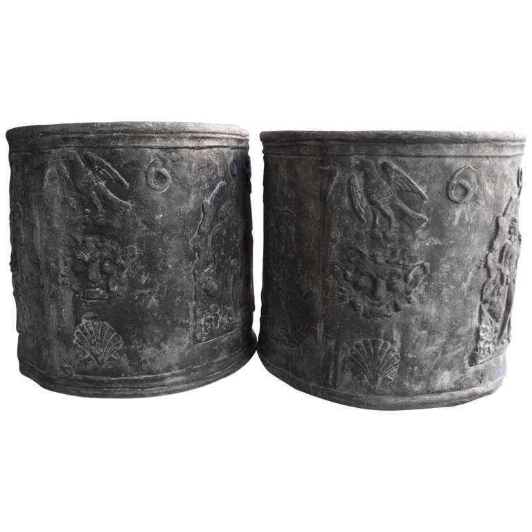 Pair of Lead Planters