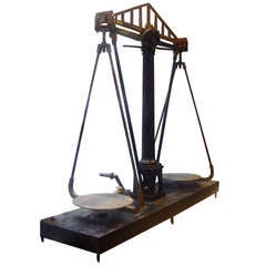 Rare Cast Iron and Brass Assay Scale 