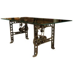 Vintage Industrial Gear Table