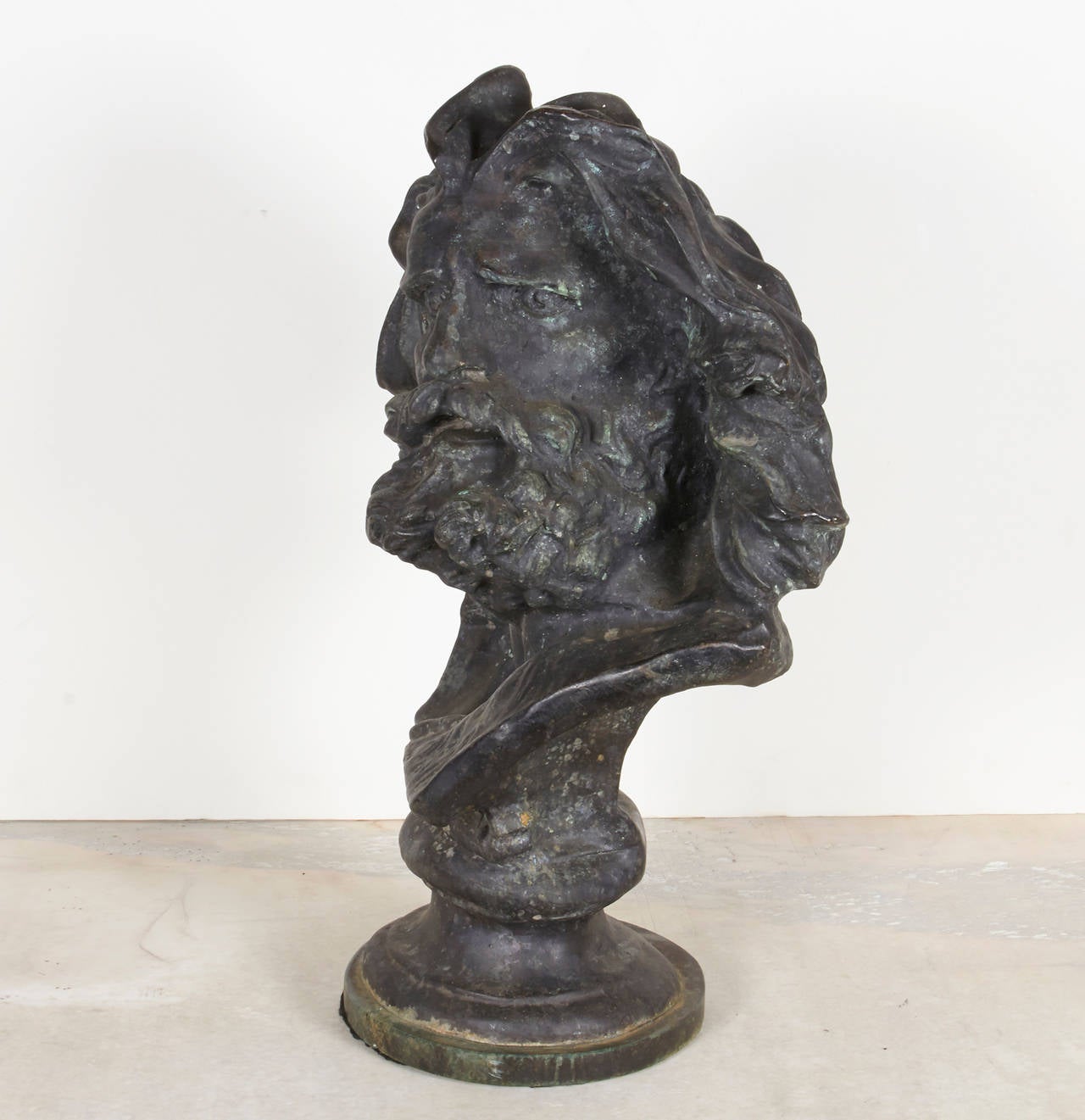 Bronze bust of a gentleman. Exceptional detail and expression of great intensity. Original patina. Signed A. Foretay, Paris, France, 1891.