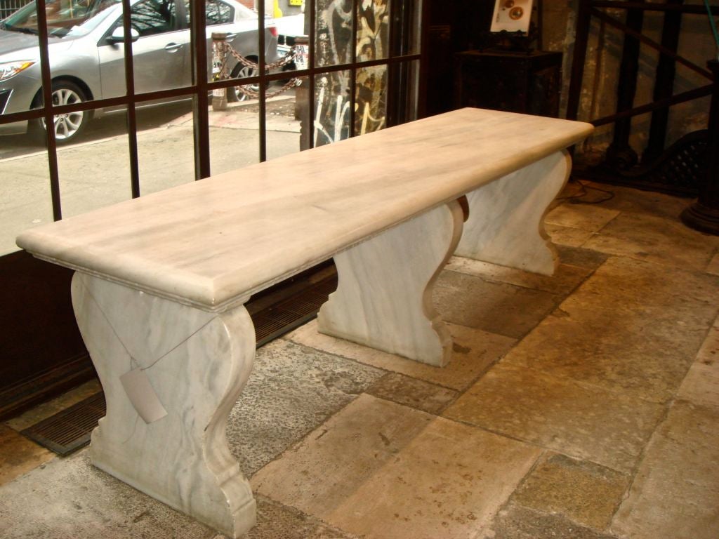 19th Century Widener Estate Marble Bench For Sale