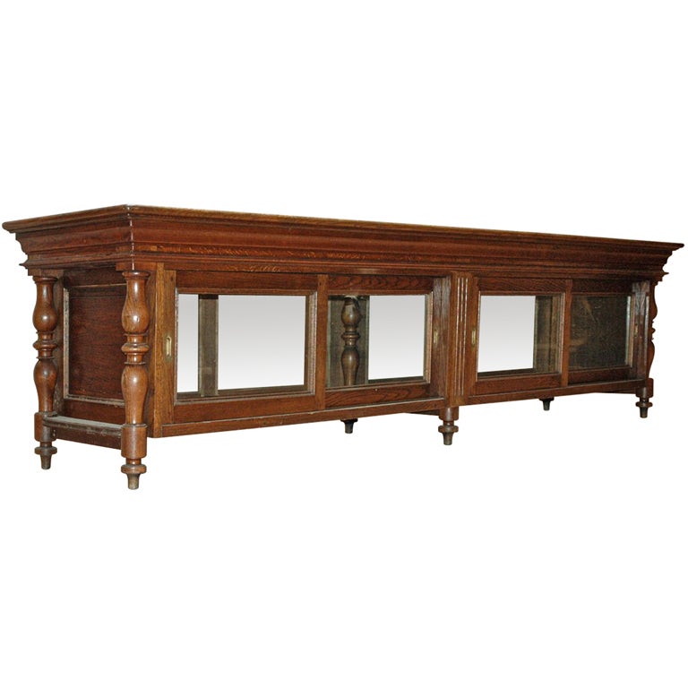 French Oak Display Case For Sale