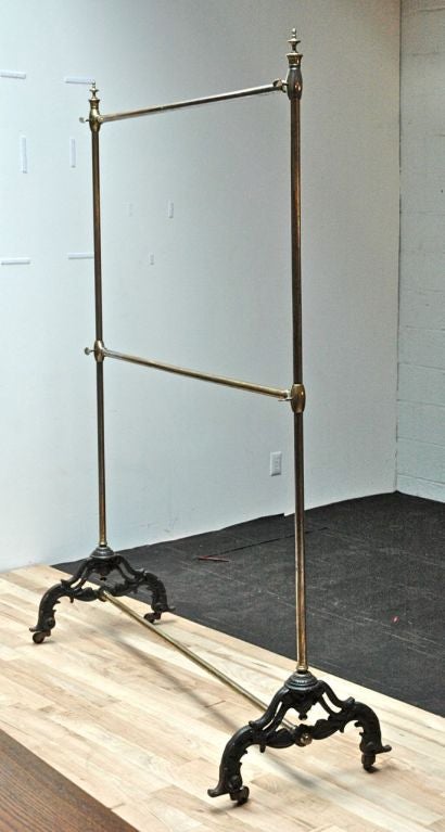 French 1900's Brass Garment Rack 1