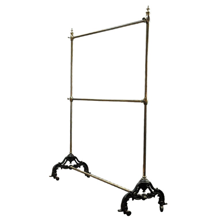 French 1900's Brass Garment Rack