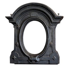 Antique Heraldic Cast Iron Frame