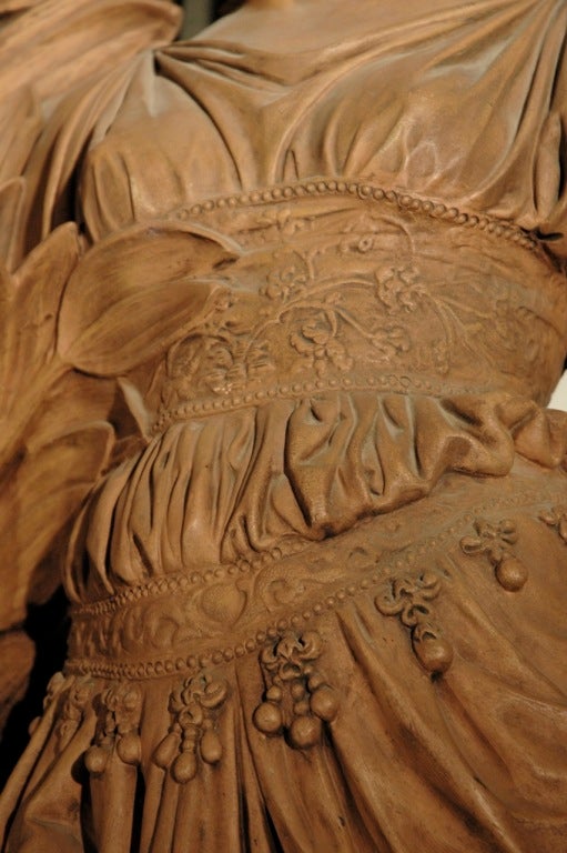 Life-Size Terra Cotta Figure In Good Condition For Sale In New York, NY