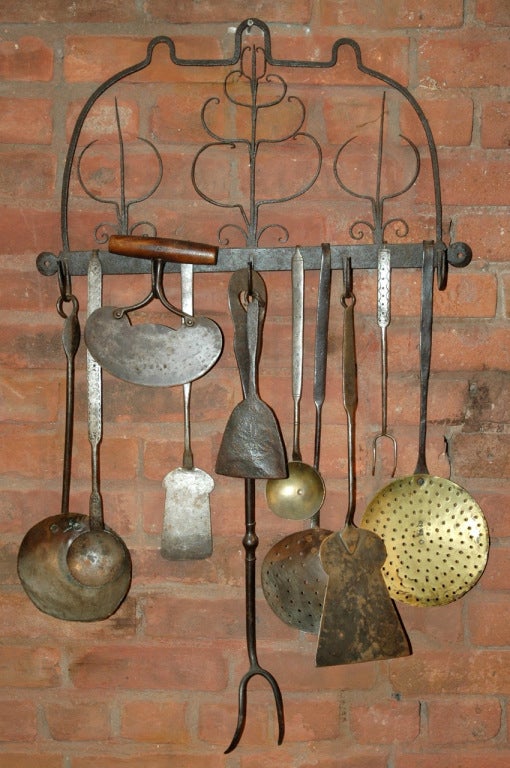 Collection of Early 1800s Cooking Tools In Good Condition In New York, NY