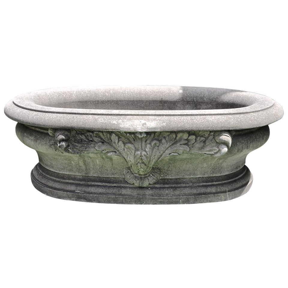 Oval Hand-Carved Italian 20th Century Basins For Sale