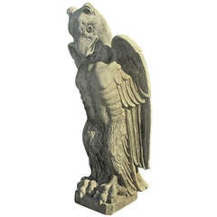 Vintage Hand Carved Limestone Bird