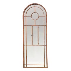 French Decorative Iron Window Converted to Mirror
