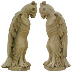 Hand-Carved Limestone Birds 2