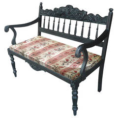 A 19th Century Copy of a 17th Century Dutch Period Ceylonese 2 Seater Settee