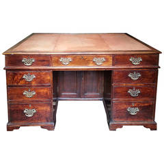 A Very Rare Mid-18th Century Huanghuali Wood Chinese Desk in the English Taste