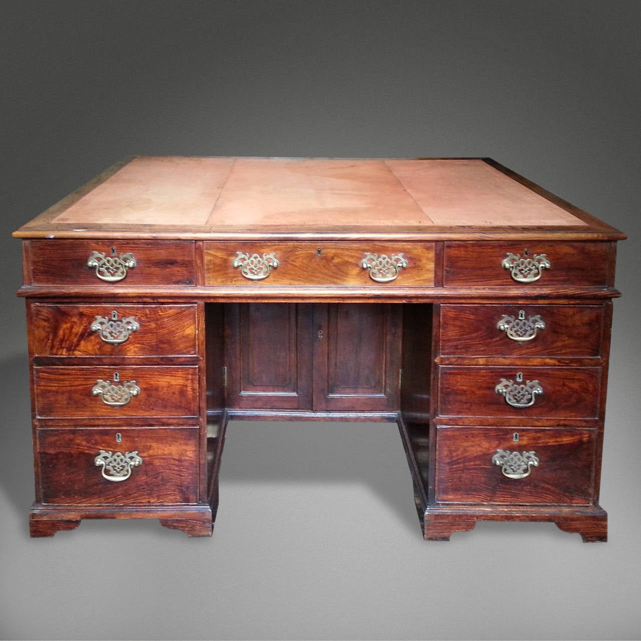 A Very Rare Mid-18th Century Huanghuali Wood Chinese Desk in the English Taste

In Huang Hua Li wood.