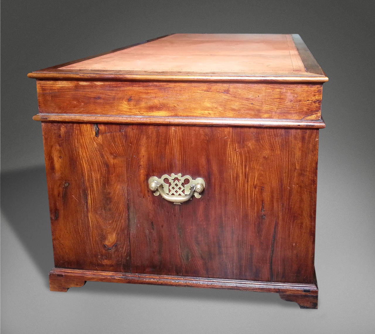 A Very Rare Mid-18th Century Huanghuali Wood Chinese Desk in the English Taste For Sale 1